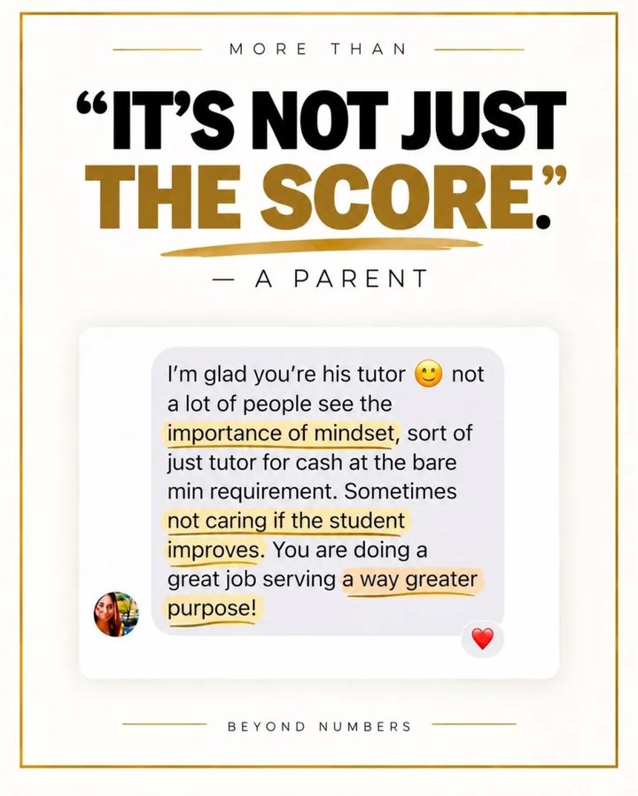 Parent testimonial: it's not just the score